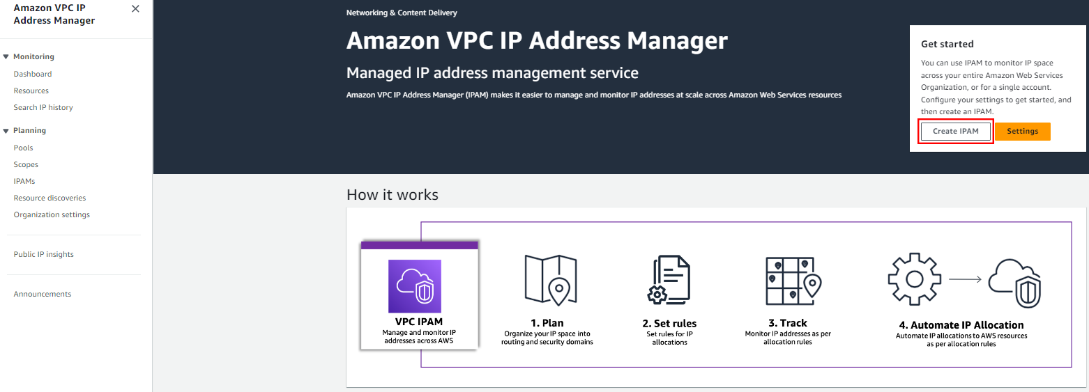 Trang Amazon VPC IP Address Manager