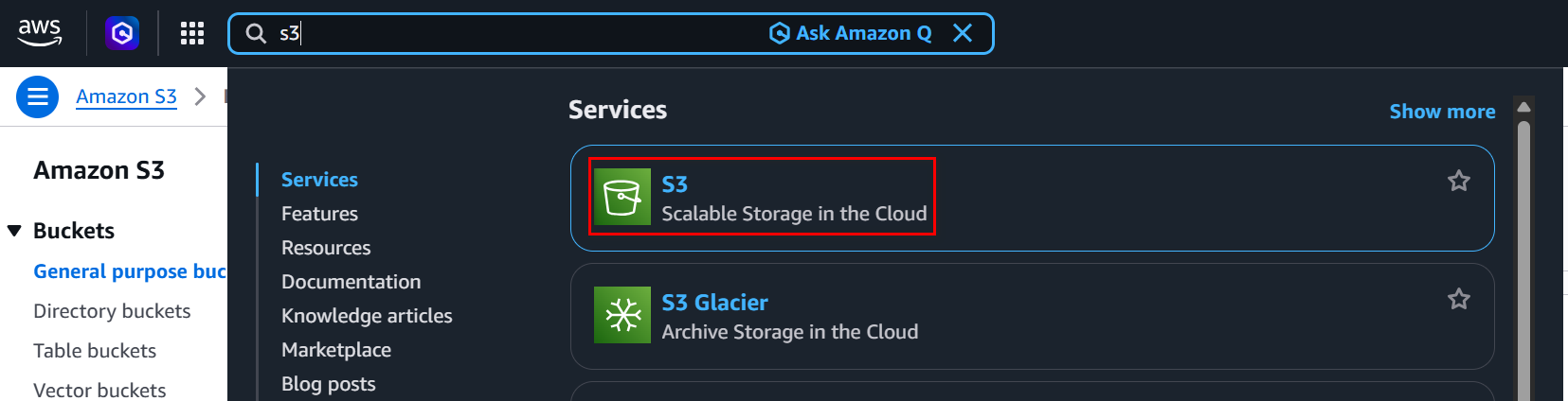 Giao diện tính năng Amazon S3 Files trên AWS Console
